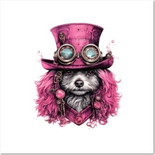 Pink Steampunk Dog #2 Posters and Art